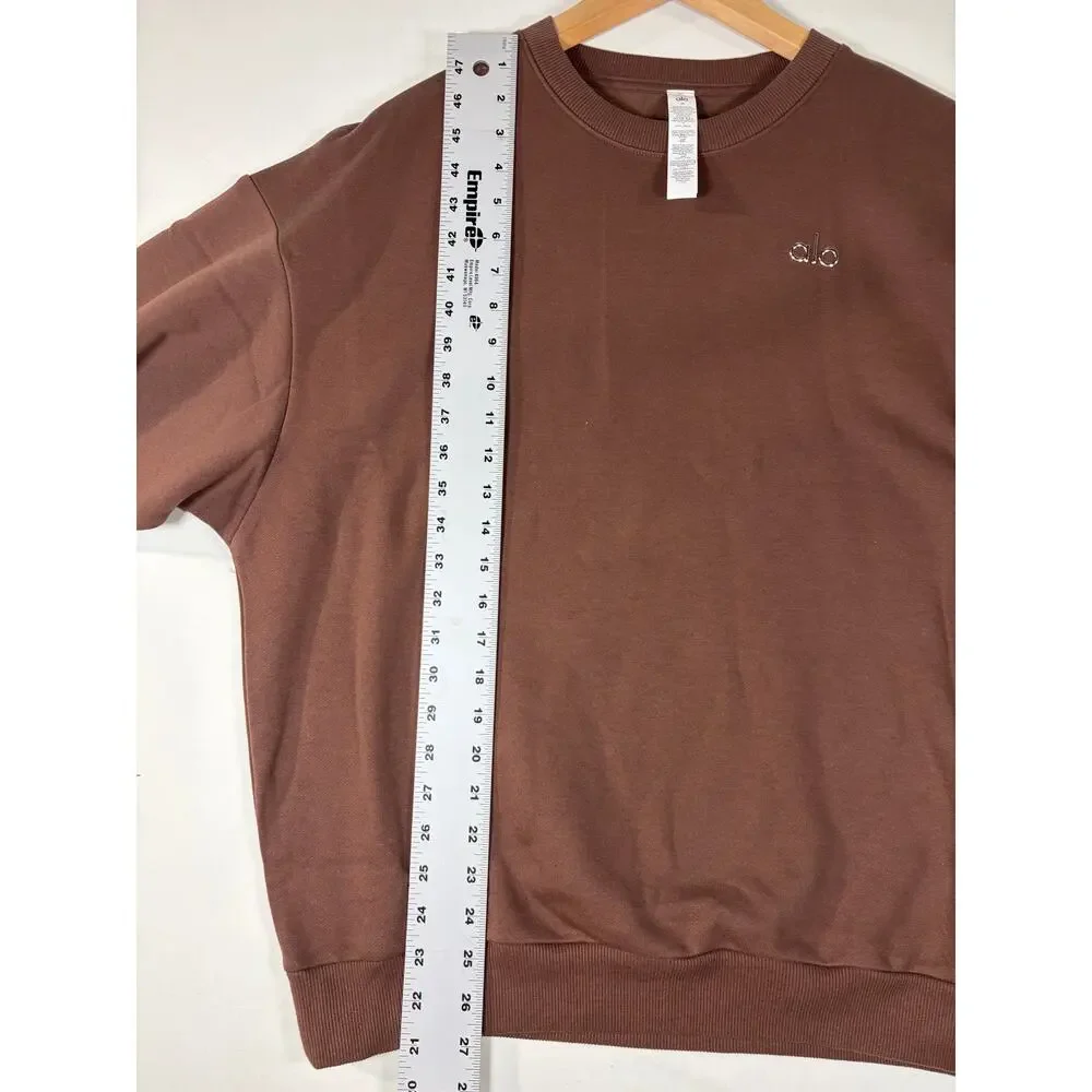 Alo Accolade Crew Neck pullover, Brownstone